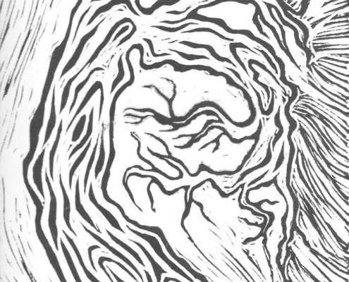 stampa tecnica d'incisione a linoleum