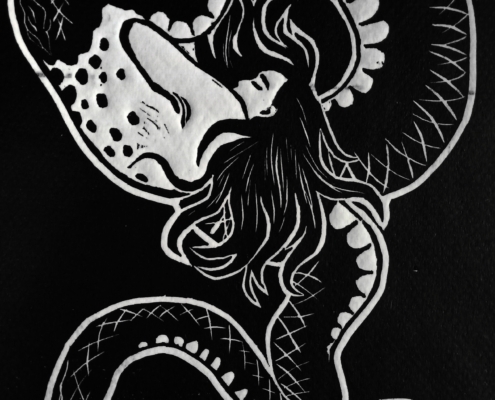 stampa tecnica d'incisione a linoleum